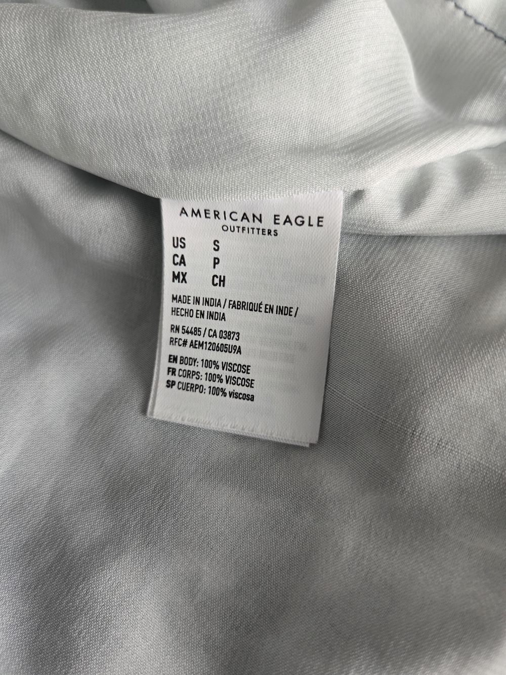 American Eagle Print Mix Tiered Mini Skirt - Blue Floral Boho - Size S - Picture 5 of 5